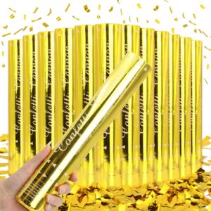 confetti cannon gold confetti poppers cannons 12 pack confetti party poppers confetti shooters golden confetti cannon bulk for wedding birthday graduation baby shower anniversary christmas new year's