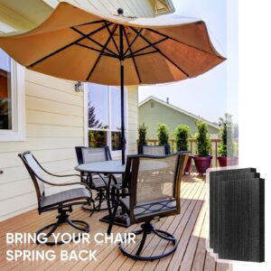 Patio Chair Spring Plates Swivel Rocker Chair Fiberglass Spring Plates Patio Rocking Chair Spring Plate Replacement Parts for Universal Outdoor Patio Furniture, 5 x 2.5 x 0.25 Inch (Black, 10 Pieces)