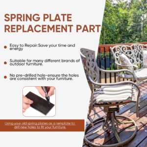 Patio Chair Spring Plates Swivel Rocker Chair Fiberglass Spring Plates Patio Rocking Chair Spring Plate Replacement Parts for Universal Outdoor Patio Furniture, 5 x 2.5 x 0.25 Inch (Black, 10 Pieces)