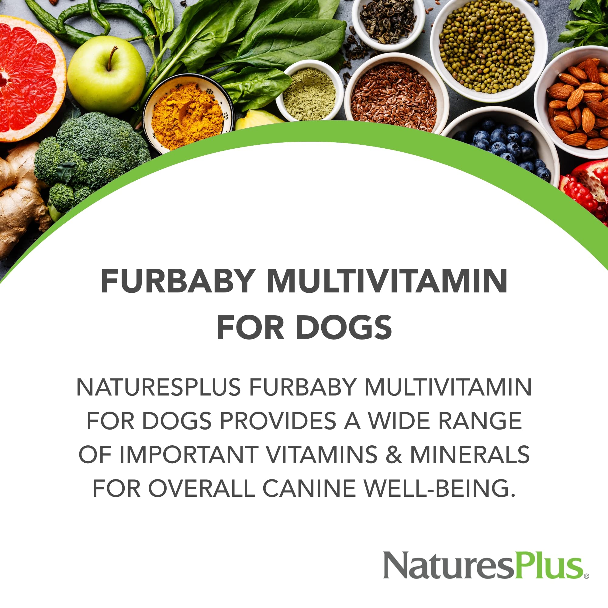 NaturesPlus FurBaby Multivitamin for Dogs - 10.4 oz - Supports Joint Health, Immune Function, Healthy Coat & Energy Production - Non-GMO - 60 Servings