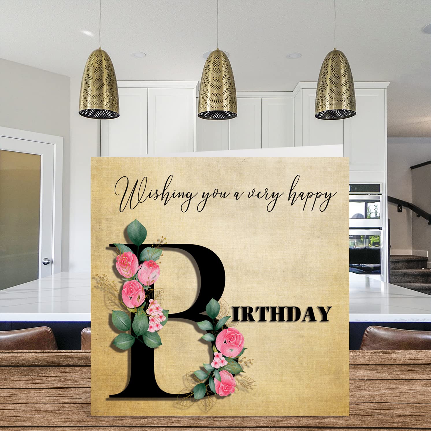 Special Birthday Cards for Women Her - Floral Roses Flowers - Happy Birthday Card for Mom Sister Daughter Aunt Nanny Grandma Friend, 5.7 x 5.7 Inch Ladies Cute Pretty Bday Greeting Cards