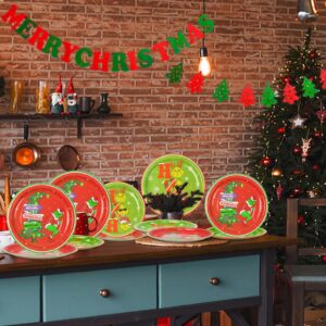 Christmas Party Plates and Napkins Table Decorations - 32 Pack Christmas Paper Plates Party Decorations Dinnerware Set for Xmas Holiday Birthday Baby Shower Party Favors, Serve 16