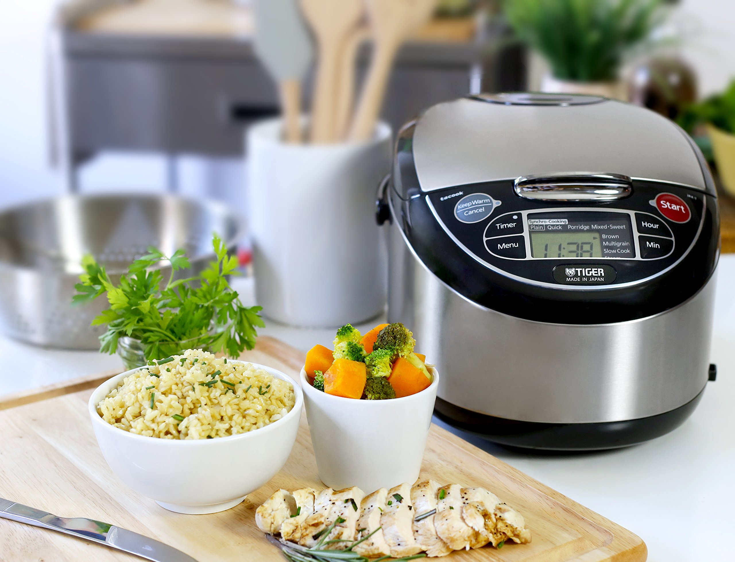 Tiger PDU-A30U-K Electric Water Boiler and Warmer + Tiger JAX-T10U-K 5.5-Cup Micom Rice Cooker