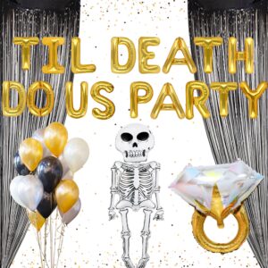 jevenis gothic bachelorette party decoration til death do us party decoration balloons bachelorette bridal shower engagement decoration