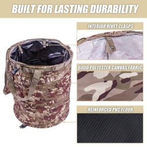 OFFGRID Collapsible Trash Can Storage Bin Pop-Up Reusable Outdoor Travel - Camouflage