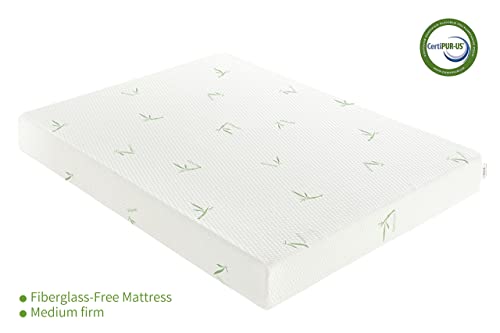 OUUI Full Size Mattress, 6 Inch Gel Memory Foam Mattress for Cool Sleep Pressure Relief Bamboo Breathable Cover Medium Firm Full Mattress in a Box, White, CertiPUR-US Certified