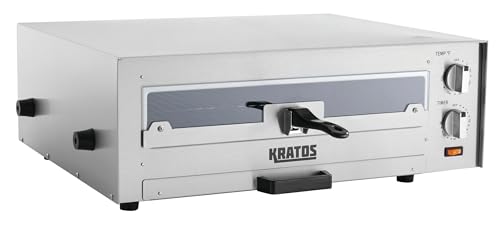 Kratos 29M-037 16" Commercial Electric Countertop Pizza Oven, 120V, 1700 Watts, Stainless Steel Pizza Oven with Glass Door for Restaurants, Cooks Pizzas up to 16" in Diameter