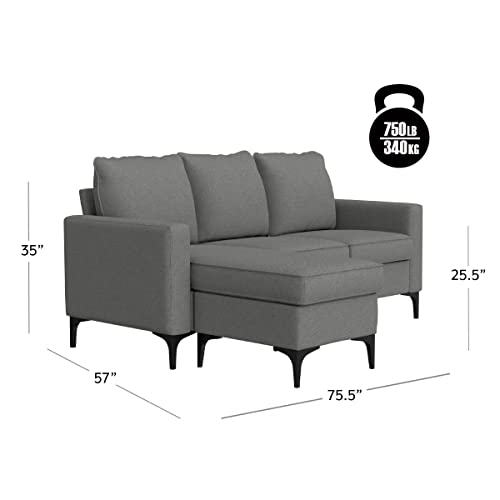 Hillsdale Alamay Upholstery, Sectional Sofa, Smoke