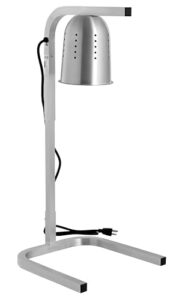 kratos bulb warmer, one bulb heat lamp, silver, 120v, 250 watts, countertop food warmer for restaurants (31m-001)