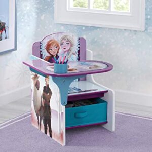 Delta Children Chair Desk with Storage Bin + Design and Store 6 Bin Toy Storage Organizer, Disney Frozen (Bundle)