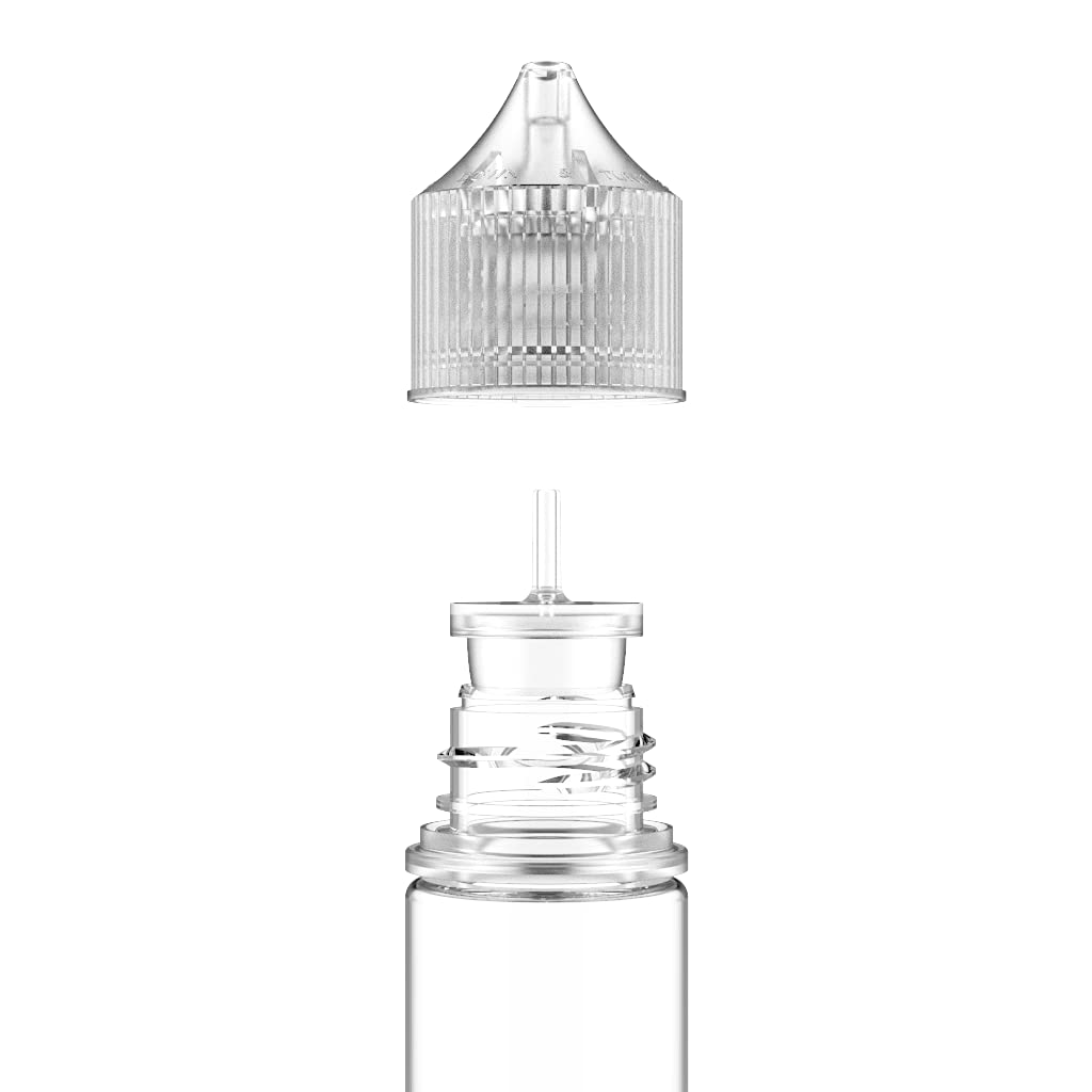 Chubby Gorilla 60ML Unicorn Bottle Clear Bottle/Natl Cap V3 (5 Pack), CGUB1-60MLV3-NATL