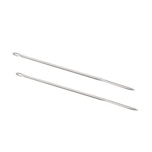 hic roasting straight trussing needles, for poultry and stuffed roasts, 18/8 stainless steel, 8-inches, set of 2, for securing stuffed turkey, chicken, and roasts