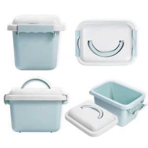 Naivees 6 Pack Storage Latch Bins with Lids/Handle, Plastic Storage Containers