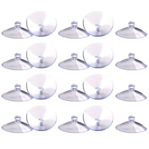 20 pack clear suction cups pvc plastic sucker without hooks for home bathroom decoration and organization - 4cm