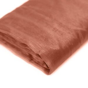 Efavormart 54" X10yd | Solid Sheer Chiffon Fabric Bolt, DIY Voile Drapery Fabric for Wedding Party Event Table Centerpieces Decoration Supply - Terracotta