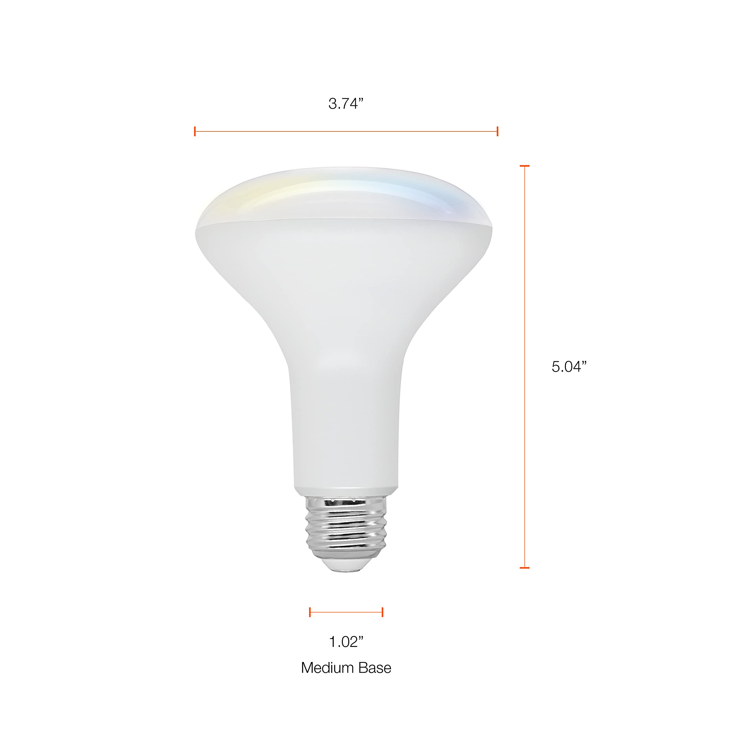 Sylvania WiFi LED Smart BR30 Light Bulb, 9W Efficient, Tunable White, 2700K - 6500K, for Alexa/Google Assistant/Siri Shortcuts, Energy Star, Frosted - 1 Pack (75804)