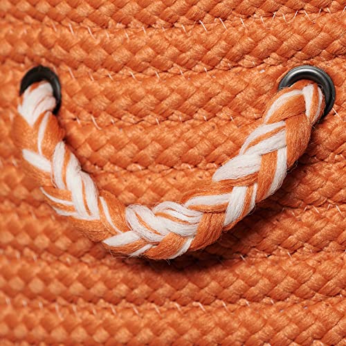 Colonial Mills Sundance Woven Braided Hamper, 17"x17"x22", Orange