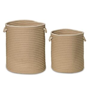 Colonial Mills Boat House Braided Hamper, 17"x17"x22", Natural