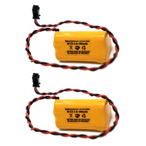 (2 pack) elbb001 elb-b001 elb b001 aa900mah 3.6v 900mah exit sign emergency light nicad battery anic1566 0253799