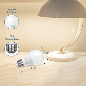 DEWENWILS 8-Pack A19 LED Light Bulb, 760LM, 3000K Soft Warm Light Bulb, Energy Saving 9W(60W Equivalent) LED Bulb, E26 Medium Screw Base, Non Dimmable, UL Listed