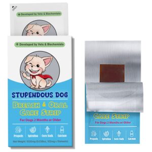 Stupendous Dog Breath Freshener Strip for Clean Teeth, Fresh Breath, & Healthy Mouth: Dog Water Additive for Dental Care - Pet Bad Breath Remedy - Cat Dental Mint Treats (10 Strips)