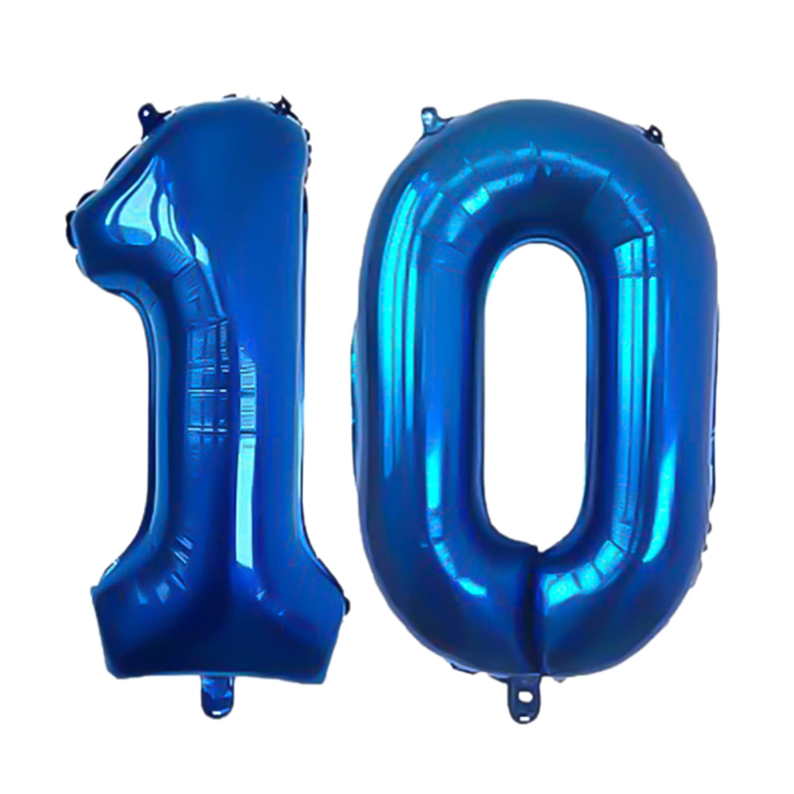 XLOOD Number 10 Balloons 32 inch Digital Balloon Alphabet 10 Birthday Balloons Digit 10 Helium Balloons Big Balloons for Birthday Party Supplies Wedding Bachelorette Bridal Shower, Blue Number 10th