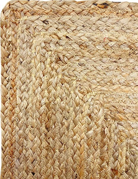 Natural Fiber Collection 2' x 3' Natural Handmade Farmhouse Premium Jute Accent Rug (0001)