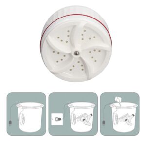 Natudeco Portable Washing Machine Mini Impeller Washing Machine RV Clothes Washing Machine Stable Portable Travel Washing Machine Foldable 30 Minutes Cycle Washer for Camping Hiking Play