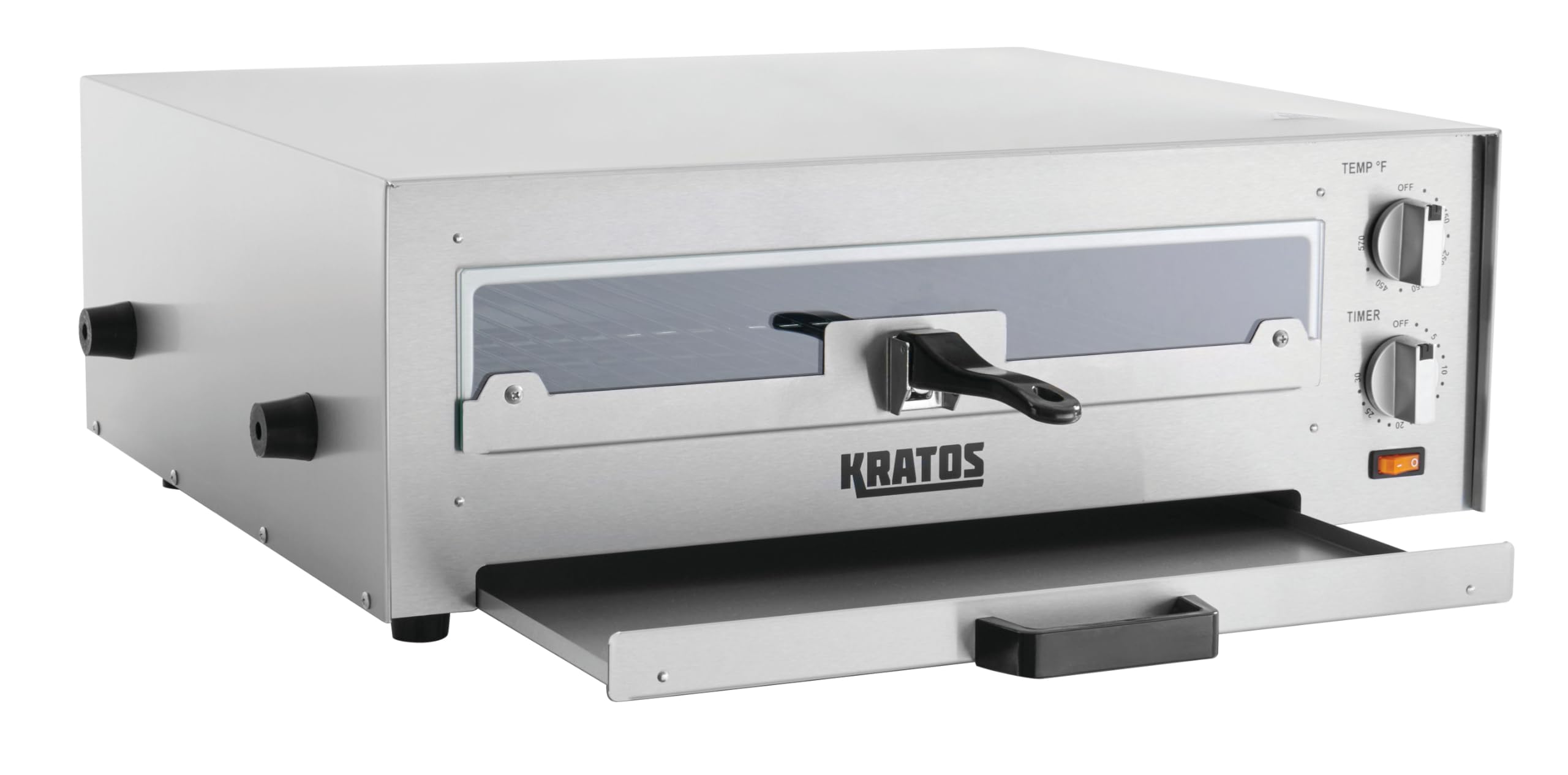 Kratos 29M-037 16" Commercial Electric Countertop Pizza Oven, 120V, 1700 Watts, Stainless Steel Pizza Oven with Glass Door for Restaurants, Cooks Pizzas up to 16" in Diameter