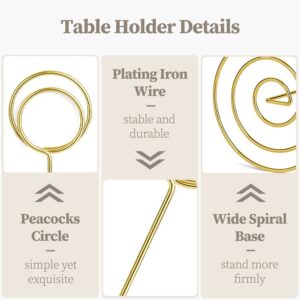 RONTEDA Table Number Holders 10Pcs - 8.75 inch Tall Table Number Stands Place Card Holder for Wedding Party Graduation Reception Restaurant Home Photo Picture Office Memo (Gold, 8.75")