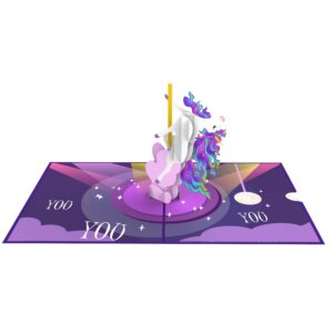 Liif 3D Pop-Up Birthday Card, 30th Birthday Card for Women, Crafted from Art Paper, Laser Cut and Assembled by Hand, Includes Envelope and Message Note