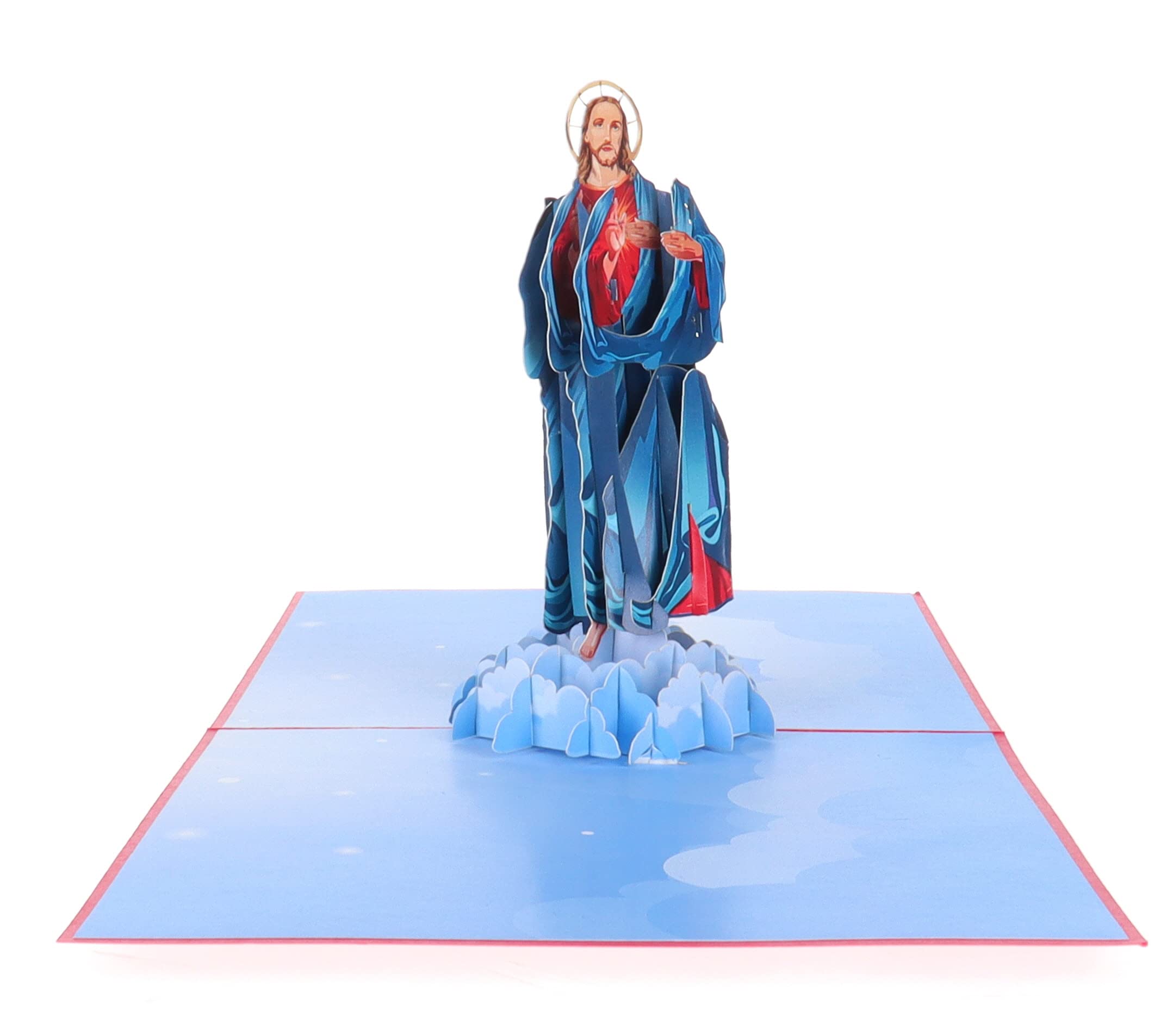 iGifts And Cards Inspirational Jesus 3D Pop Up Greeting Card – Religious Merry Christmas Wishes, Happy Easter Gift, Priest Thank You Card, Religious Birthday Present, Pastor, Deacon Ordination 6" X 6"