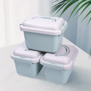 Naivees 6 Pack Storage Latch Bins with Lids/Handle, Plastic Storage Containers