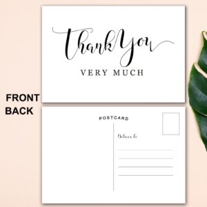 KORTTITALO 50 Thank You Postcards, Double-Sided Thank You Cards for Wedding, Bridal Shower,Baby Shower, Birthday, Business, Blank Postcards, 4x6 Inches.