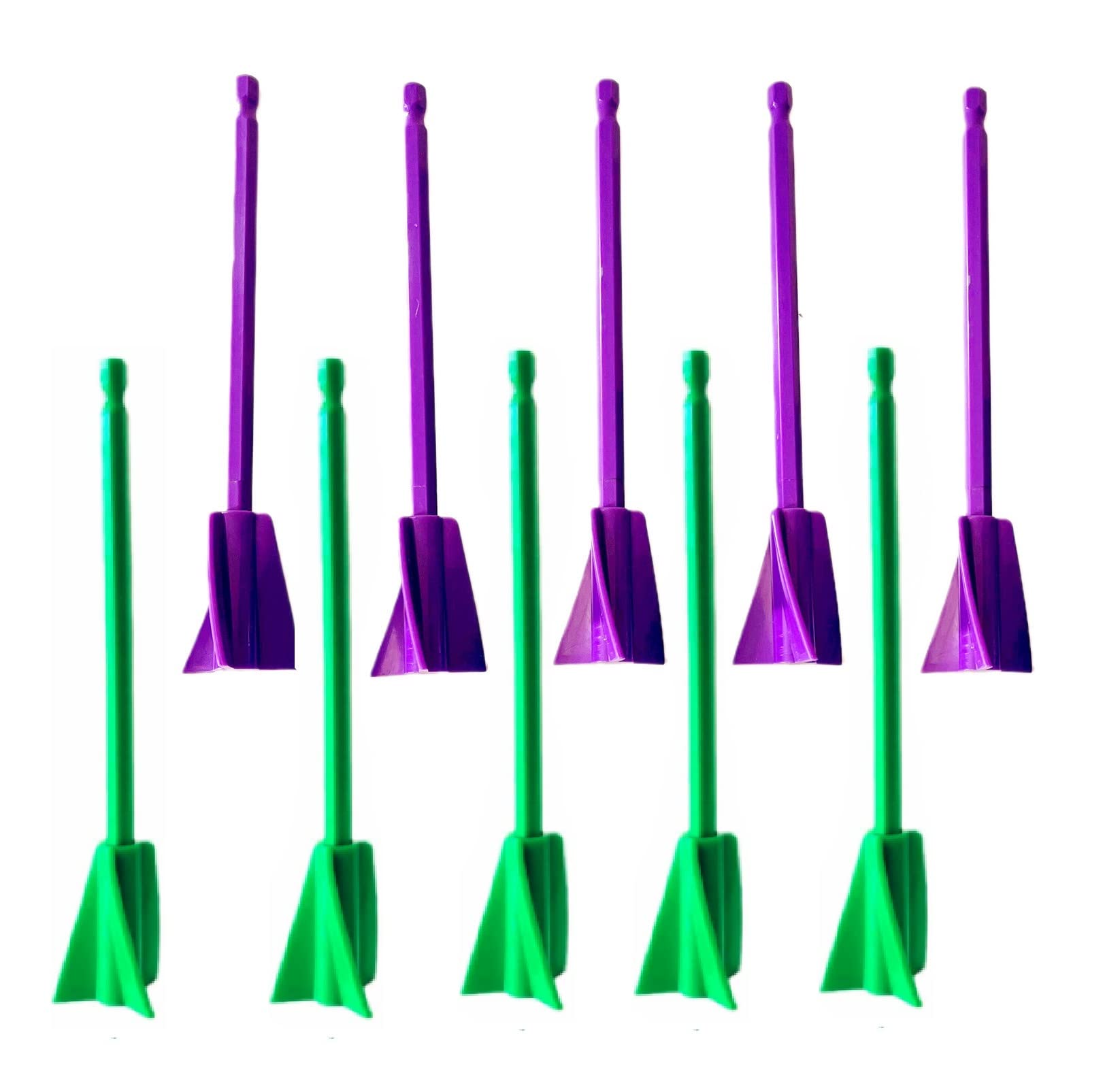 Resin Mixer Epoxy Mixer Paddles,10 PCS Drill Mixing Attachment,Reusable Paint Mixer for Drill,Epoxy drill paddles drill mixer Drill Attachment Paint Stirrers Epoxy Stirrer-Purple+Green