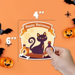 Deluxe Halloween or Costume Party Invitations, 25 Shape Fill-in Cards with Envelopes, Pumpkin, Ghost, Monster, Cute Trick or Treat, Box or Treat for Kids Birthday or Adult party - 4"X6" (JRM378)