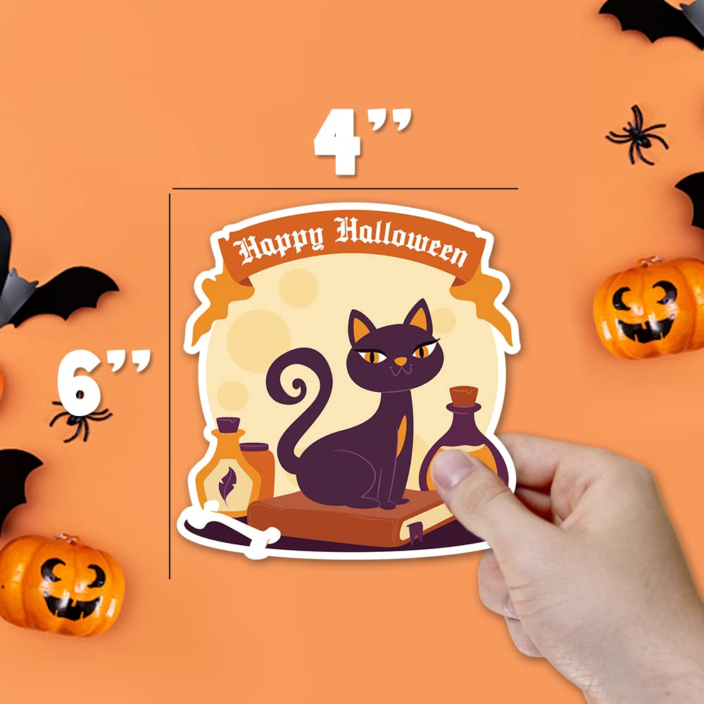 Deluxe Halloween or Costume Party Invitations, 25 Shape Fill-in Cards with Envelopes, Pumpkin, Ghost, Monster, Cute Trick or Treat, Box or Treat for Kids Birthday or Adult party - 4"X6" (JRM378)