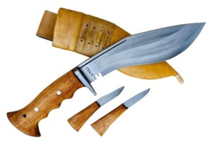 authentic kukri - 8" iraqi operation issue blade - traditional hand forged full tang - egkh factory outlet in nepal - ready to use outdoor knives - balance water tempered - high carbon steel