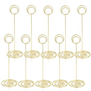 RONTEDA Table Number Holders 10Pcs - 8.75 inch Tall Table Number Stands Place Card Holder for Wedding Party Graduation Reception Restaurant Home Photo Picture Office Memo (Gold, 8.75")