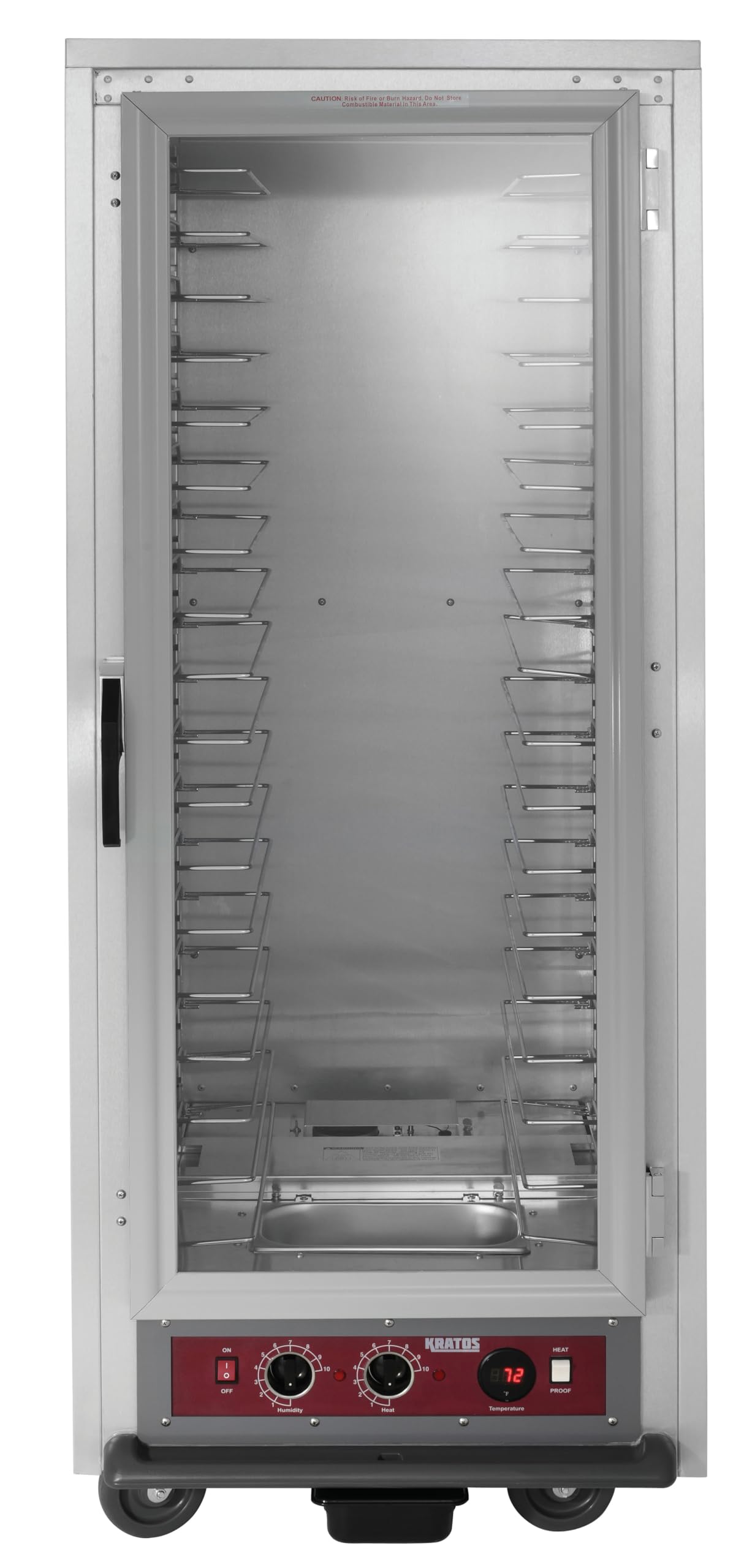 Kratos Premium Full Size Universal Insulated Commercial Holding and Proofing Cabinet, Holds Sheet Pans and Food Pans, Clear Door, 120V, 2000W (28W-235)