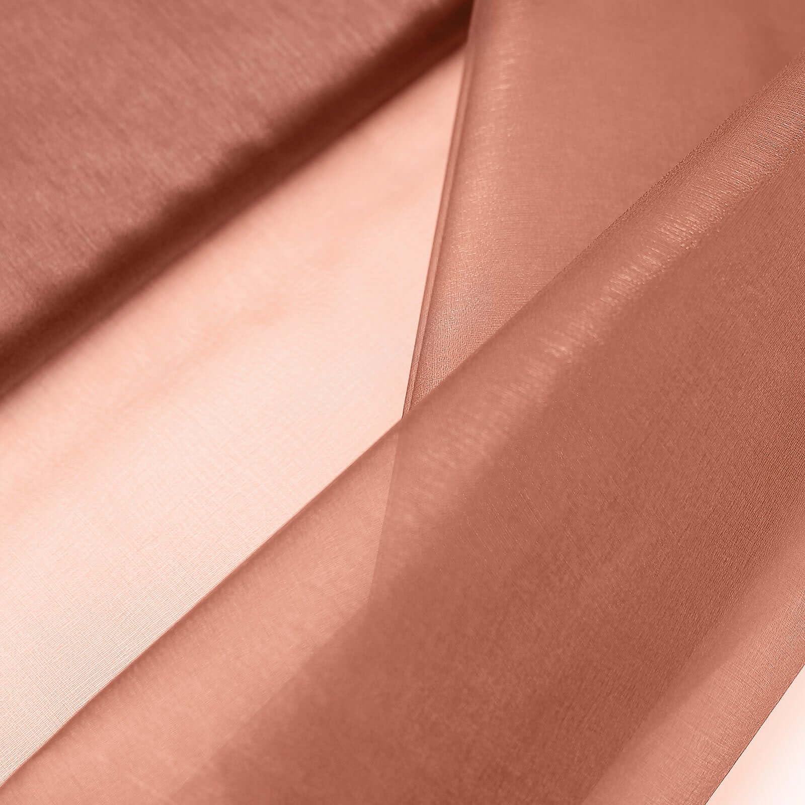 Efavormart 54" X10yd | Solid Sheer Chiffon Fabric Bolt, DIY Voile Drapery Fabric for Wedding Party Event Table Centerpieces Decoration Supply - Terracotta