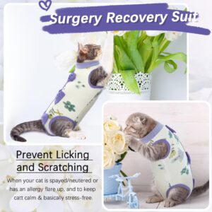 DENTRUN Cat Surgery Recovery Suit Anti Licking Spay Snuggly Vest, Pet Surgical Recovery Shirt After Surgery for Male Female Cat Small Dog Cone E-Collar Alternative