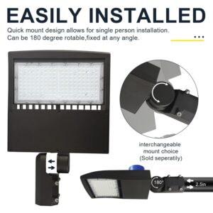 100W LED Parking Lot Light with Dusk to Dawn Photocell, 14000LM LED Shoebox Area Light 5000K Dimmable Commercial Street Lighting(400W HID/HPS Equiv.) - Slip Fitter Mount IP65 100-277V UL DLC Listed