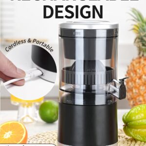 Citrus Juicer Machines Rechargeable - Portable Juicer with USB and Cleaning Brush for Orange, Lemon, Grapefruit（Update）