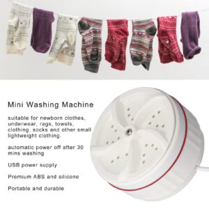 Natudeco Portable Washing Machine Mini Impeller Washing Machine RV Clothes Washing Machine Stable Portable Travel Washing Machine Foldable 30 Minutes Cycle Washer for Camping Hiking Play