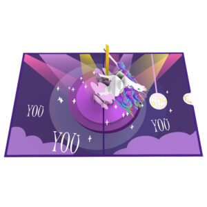 Liif 3D Pop-Up Birthday Card, 30th Birthday Card for Women, Crafted from Art Paper, Laser Cut and Assembled by Hand, Includes Envelope and Message Note