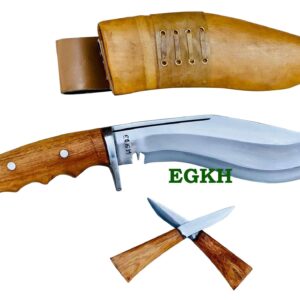 Authentic Kukri - 8" Iraqi Operation Issue Blade - Traditional Hand Forged Full Tang - EGKH Factory Outlet in Nepal - Ready to use Outdoor Knives - Balance water tempered - High Carbon Steel