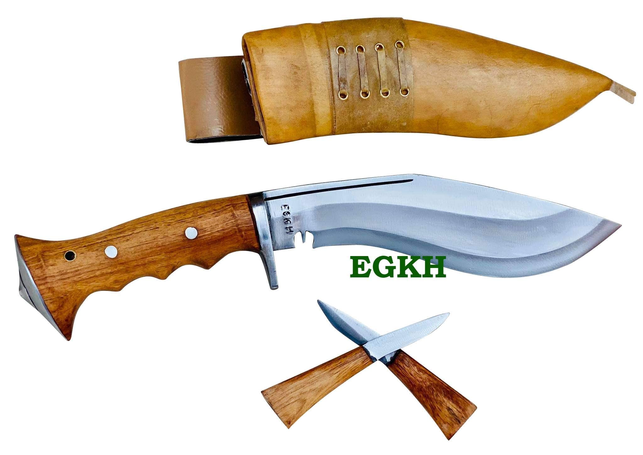 Authentic Kukri - 8" Iraqi Operation Issue Blade - Traditional Hand Forged Full Tang - EGKH Factory Outlet in Nepal - Ready to use Outdoor Knives - Balance water tempered - High Carbon Steel