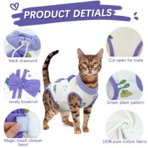 DENTRUN Cat Surgery Recovery Suit Anti Licking Spay Snuggly Vest, Pet Surgical Recovery Shirt After Surgery for Male Female Cat Small Dog Cone E-Collar Alternative