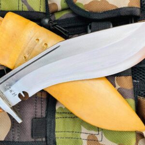 Authentic Kukri - 8" Iraqi Operation Issue Blade - Traditional Hand Forged Full Tang - EGKH Factory Outlet in Nepal - Ready to use Outdoor Knives - Balance water tempered - High Carbon Steel